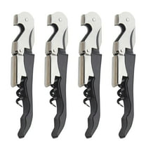 EQWLJWE Professional Waiter Corkscrew Wine Openers Set (4 PCS),Upgraded With Heavy Duty Stainless Steel Hinges Wine Key for Restaurant Waiters, Sommelier, Bartenders