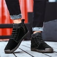 thumbnail image 1 of EQWLJWE Retro Combat Boots Men's Casual Shoes Breathable Socks Locomotive Tooling Shoe Mens Sneakers Holiday Clearance, 1 of 9