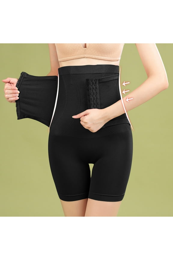 Shorts for Women Butt Lifter High Waist Breathable Waist Cincher with Hook Zipper Closure Body Shaper Wear Gifts for Your Wife Mom Black(M-2Xl)
