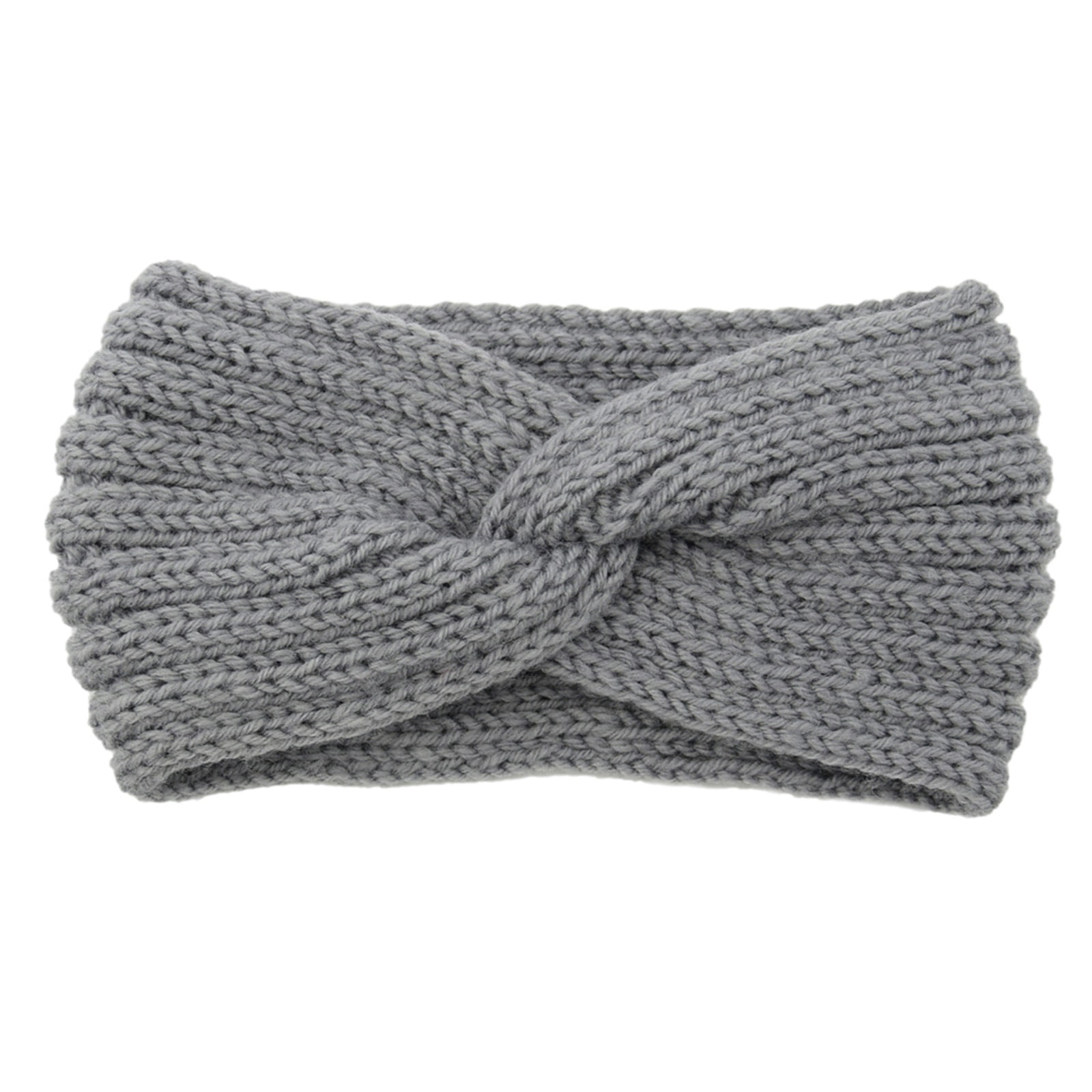 EQWLJWE Soft Stretch Ear Warmer Headband Women Winter Cable Knit ...