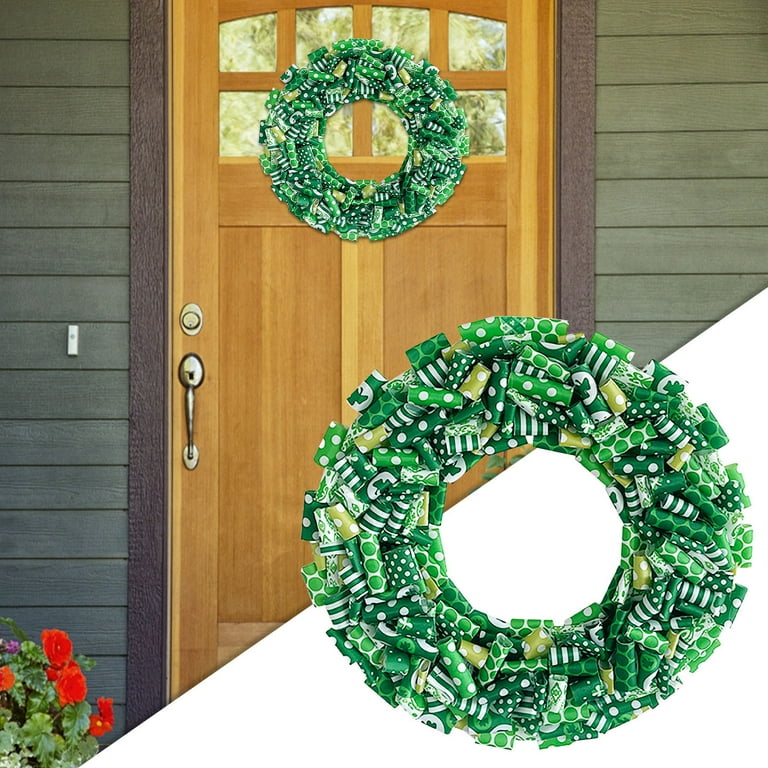 Saint Patrick's Day Wreath popular For Front Door, Luck Of The Irish Wreath, St Patrick's Day Decor, Shamrock Wreath, Front Door Wreath