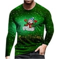 thumbnail image 1 of EQWLJWE T-Shirts for Men Men Casual Christmas Bow-knot 3D Digital Printing Pullover Round Neck Long sleeve Blouse T-shirt, 1 of 2