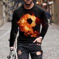 thumbnail image 1 of EQWLJWE T-Shirts for Men Men Long Sleeve Printing Round Neck Pullover T Shirt Blouse, 1 of 3