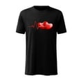 thumbnail image 1 of EQWLJWE T-Shirts for Men Men Short Sleeve Casual Electrocardiogram Love Printing Round Neck Pullover T Shirt Blouse, 1 of 2
