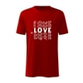 thumbnail image 1 of EQWLJWE T-Shirts for Men Men Short Sleeve Casual Love Printing Round Neck Pullover T Shirt Blouse, 1 of 2