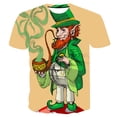 thumbnail image 1 of EQWLJWE T-Shirts for Men Men Short Sleeve Casual St. Patrick's Day Print Round Neck Pullover T Shirt Blouse, 1 of 3