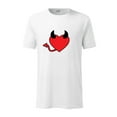 thumbnail image 1 of EQWLJWE T-Shirts for Men Men Valentine's Day Short Sleeve Devil Horn Love Printing Round Neck Pullover T Shirt Blouse, 1 of 3