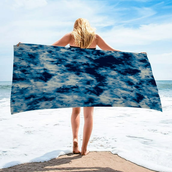 EQWLJWE Tie Dye Microfiber Beach Towels Oversized for Bathroom Swimming Pool Beach Quick Dry Thin Bath Towel for Women Men Adult,30 "x60 "