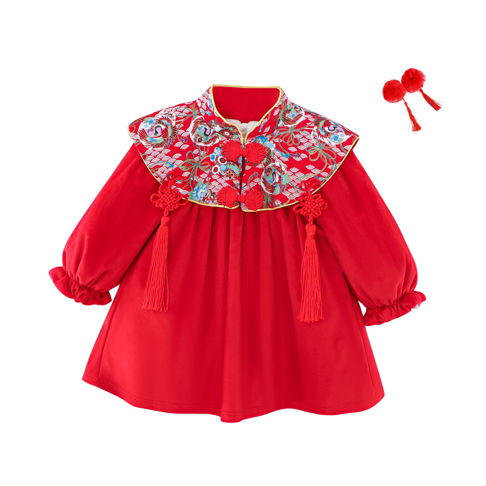 Flowers Picking - Chinese Hanfu Style Baby Onesies for Girls