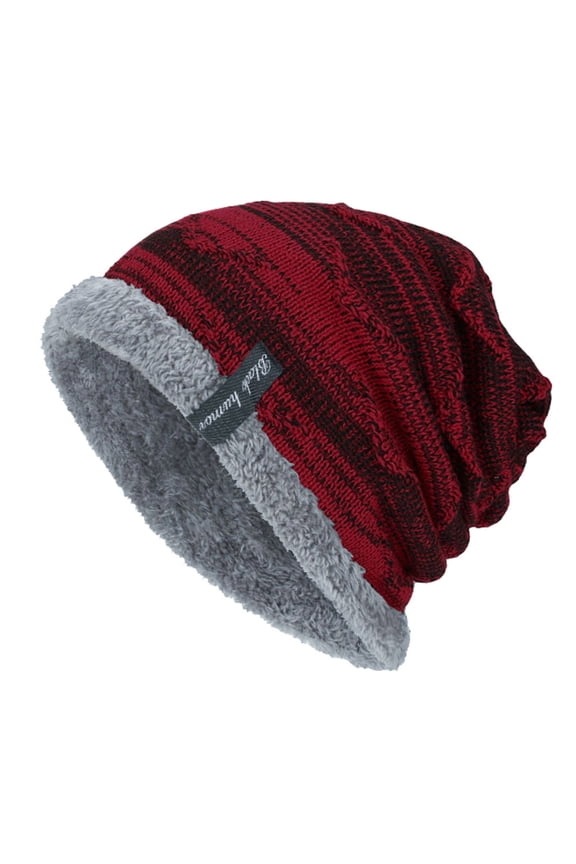 Unisex Knit Cap Hedging Head Hat Beanie Cap Warm Outdoor Fashion Hat WE Plush Hat Holiday Clearance