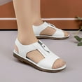 thumbnail image 1 of EQWLJWE Waterproof Sandals for Women Summer Wedge Heel Hollow Out Fish Mouth Casual Ankle Strap Sandals for Going Out, 1 of 5