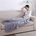 thumbnail image 1 of SDJMa Wearable Heated Throw Blanket- Super Soft Warming Fleece, Electric Check Blanket(30"x48") with 48" Extension Line for Couch Sofa Home Office Usage, 1 of 9