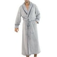 thumbnail image 1 of EQWLJWE Winter Flannel Thicken Plus Size Loose One-piece Button Couple Bathrobe Robes Holiday Clearance, 1 of 3