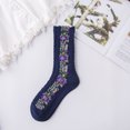 thumbnail image 1 of EQWLJWE Woman's Girls Cute Coloer Lace Flowers Breathable Non-slip Combed Cotton Middle Socks Sox Women's Socks Holiday Clearance, 1 of 4