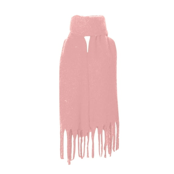 EQWLJWE Women Autumn Fashion Pashmina Shawl Wrap Cape Solid Tassel Knitting Cardigan Scarf