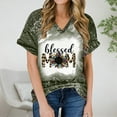 thumbnail image 1 of EQWLJWE Women Blessed Mama T-Shirt Blessed Mom Shirts Blessed Leopard Floral Mother Tee Tops, 1 of 5