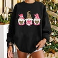 thumbnail image 1 of EQWLJWE Women Crewneck Long Sleeve Oversized Gnomes Graphic Fall Sweatshirts Plaid Leopard Love Heart Printed Tops, 1 of 5