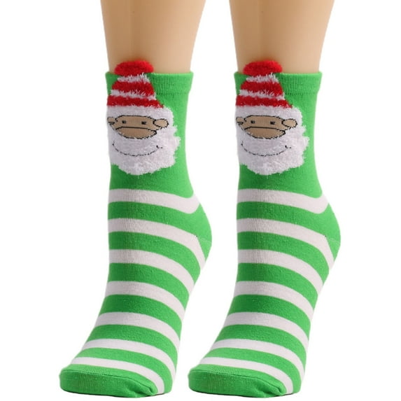 EQWLJWE Women Cute Christmas Vintage Printing Thicker Socks Long Sock Comfortable Socks Socks Holiday Clearance