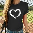 thumbnail image 1 of EQWLJWE Women Cute Heart Graphic Crewneck Short Sleeve Regular Fit Casual Tee T-Shirts Tshirt Tops, 1 of 5