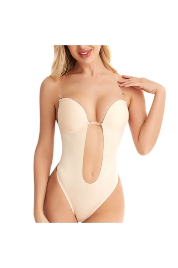navy blue dress for baby girl Slimers Backless Shapewear Tummy Control: Low Back Plunge Shapewear Bodysuit