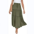 thumbnail image 1 of EQWLJWE Women's Skirt Pleated A-Line Swing Midi Skirts Long Skirts Chiffon Summer Beach Elastic High Waisted Maxi Skirts, 1 of 5