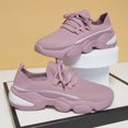 thumbnail image 1 of EQWLJWE Women's Walking Shoes, Lightweight Breathable Knitted Non-Slip Sock Shoe, Slip On Lace Up Sneakers for Women Work Workout Gym Travel, 1 of 5
