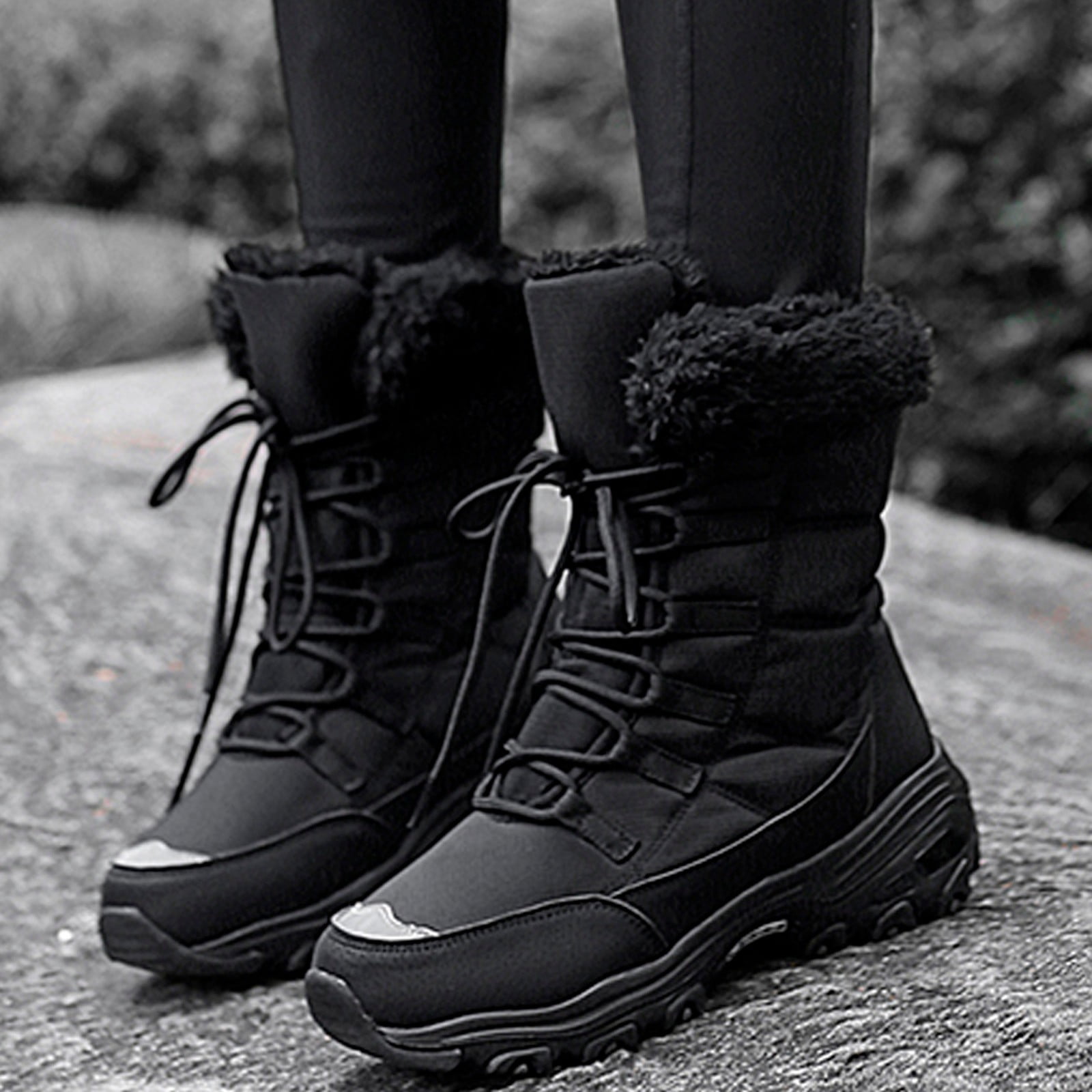 FINAL SALE Leather Sneaker Boots Platform Boots Winter 