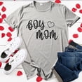 thumbnail image 1 of EQWLJWE Womens Boy Mama Sweatshirt Round Neck Pullover Tshirts Mama Life Letter Print Tops, 1 of 5