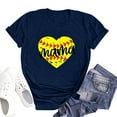 thumbnail image 1 of EQWLJWE Womens Funny Ball Mom Softball Baseball Gifts For Women Mothers Day T-Shirt, 1 of 5
