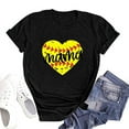 thumbnail image 1 of EQWLJWE Womens Funny Ball Mom Softball Baseball Gifts For Women Mothers Day T-Shirt, 1 of 5