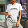 thumbnail image 1 of EQWLJWE Womens Good Moms Say Bad Words Funny Mom Of Boys T-Shirt, 1 of 5