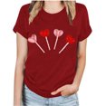thumbnail image 1 of EQWLJWE Womens Love Shirts Valentine's Day Shirt Love Letter Heart Graphic Short Sleeve Crewneck Tshirt Valentine Gift Tee Tops Gifts for Your Mother Red(S-3XL), 1 of 5