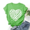 thumbnail image 1 of EQWLJWE Womens Lover Heart Graphic Round Neck Shirt Valentines Day Fun Couple Matching Casual Solid Color Short Sleeve Gift Tee Tops Green(S-3Xl), 1 of 3