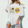 thumbnail image 1 of EQWLJWE Womens Sunflower Love Shirt Vintage Hippie Flower Nurse Mom Gift Round Neck T-Shirt, 1 of 5