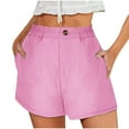 thumbnail image 1 of EQWLJWE Womens Sweat Shorts Trendy Elastic Waist Running Shorts Summer Vacation Comfort Lounge Shorts Pink S, 1 of 7