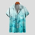 thumbnail image 1 of EQWLJWE Work Shirts for Men Novelty 3D Non-positioning Printed Short Sleeve Button Down Valentine/New Year Beach Party Casual Shirts for Daily Wear, 1 of 5