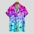 thumbnail image 1 of EQWLJWE Work Shirts for Men Novelty 3D Non-positioning Printed Short Sleeve Button Down Valentine/New Year Beach Party Casual Shirts for Father's Day, 1 of 5