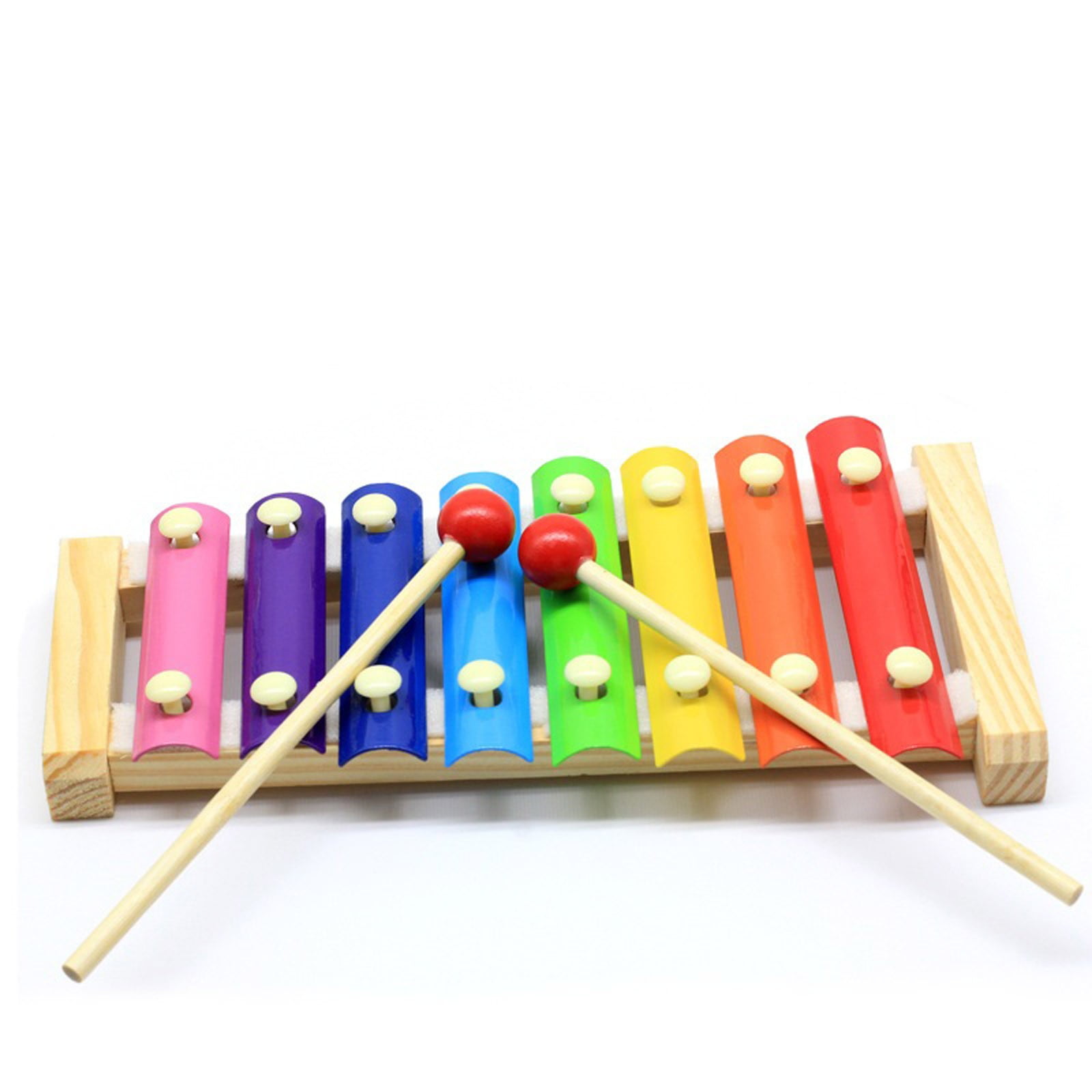 EQWLJWE Xylophone for Toddlers 1-3 Years Old,Wooden Baby Xylophone with Child Safe Mallets Percussion Early Educational Musical Toy Gift for Kids Girls Boys (Rainbow Color)