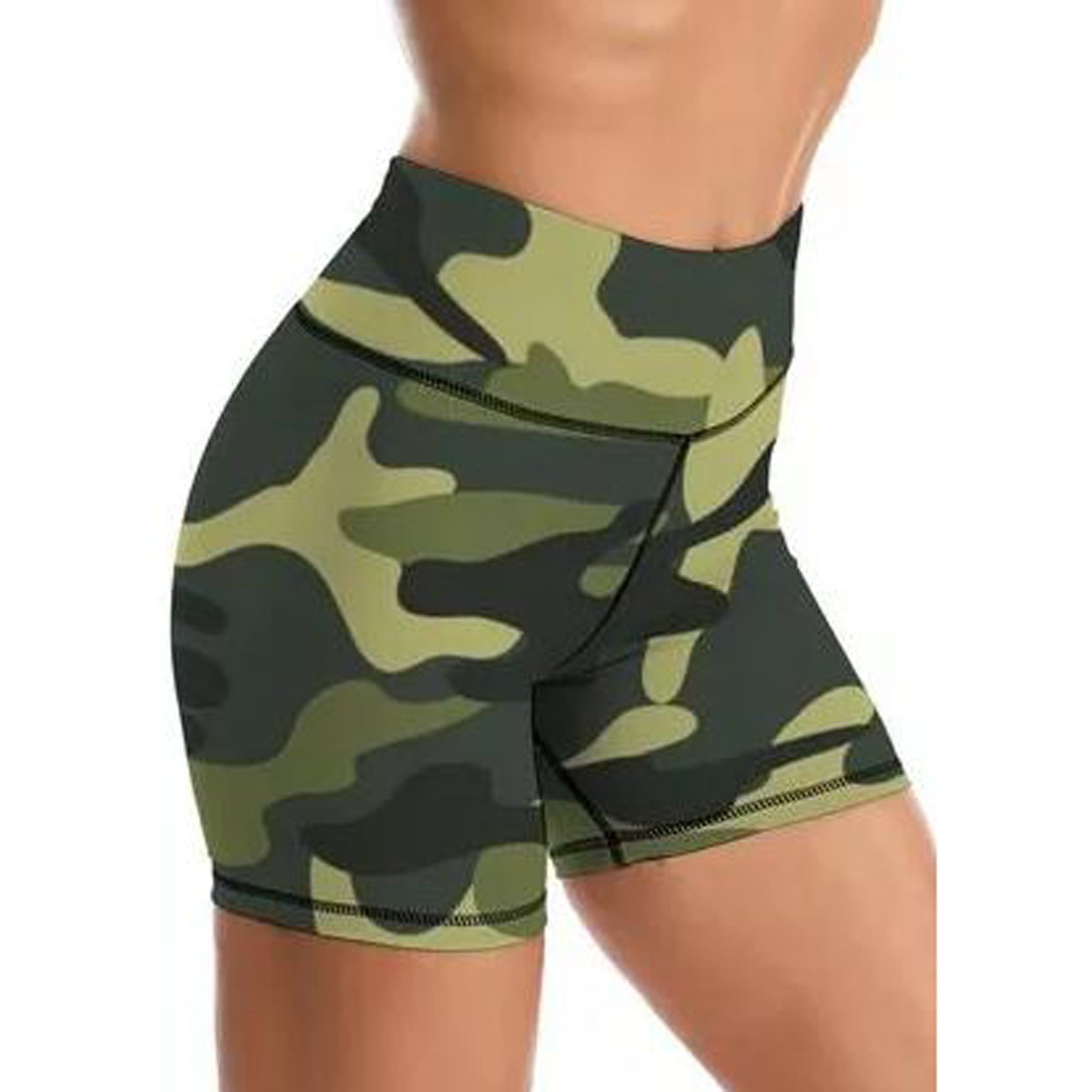 EQWLJWE Yoga Pants for Women Leopard Camouflage Stripe Print Hip Lift  Fitness Casual Shorts Yoga Pants Carry Concealed Yoga Pants,Deals,Clearance  