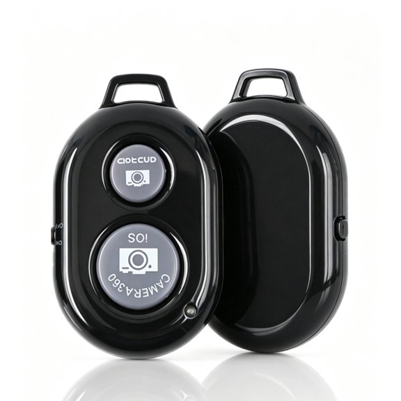 EQthropy 2 Pack Wireless Bluetooth Selfie Remote Shutter, Universal Phone Camera Controller Compatible with iOS Android iPhone iPad Tablets, 10M Remote Shooting, Black & Pink