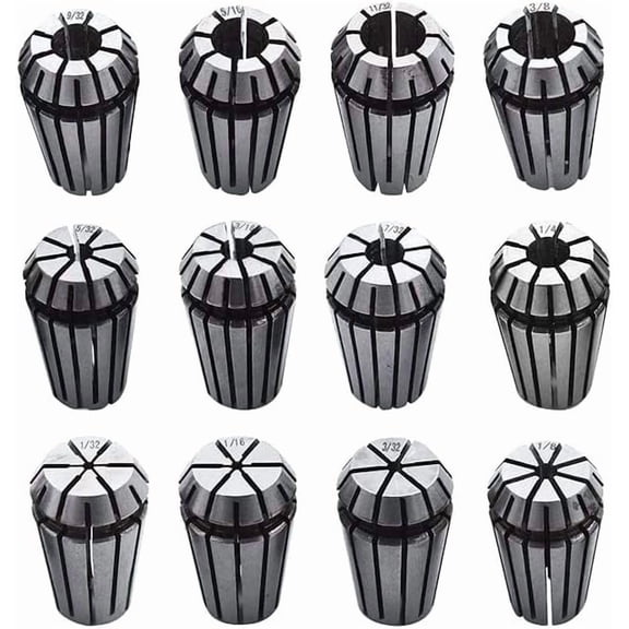 ER-16 Collet Set,12pcs ER16(1/32"-3/8") Spring Collet Set for CNC milling Lathe Tool$$Tools & Hardware Other