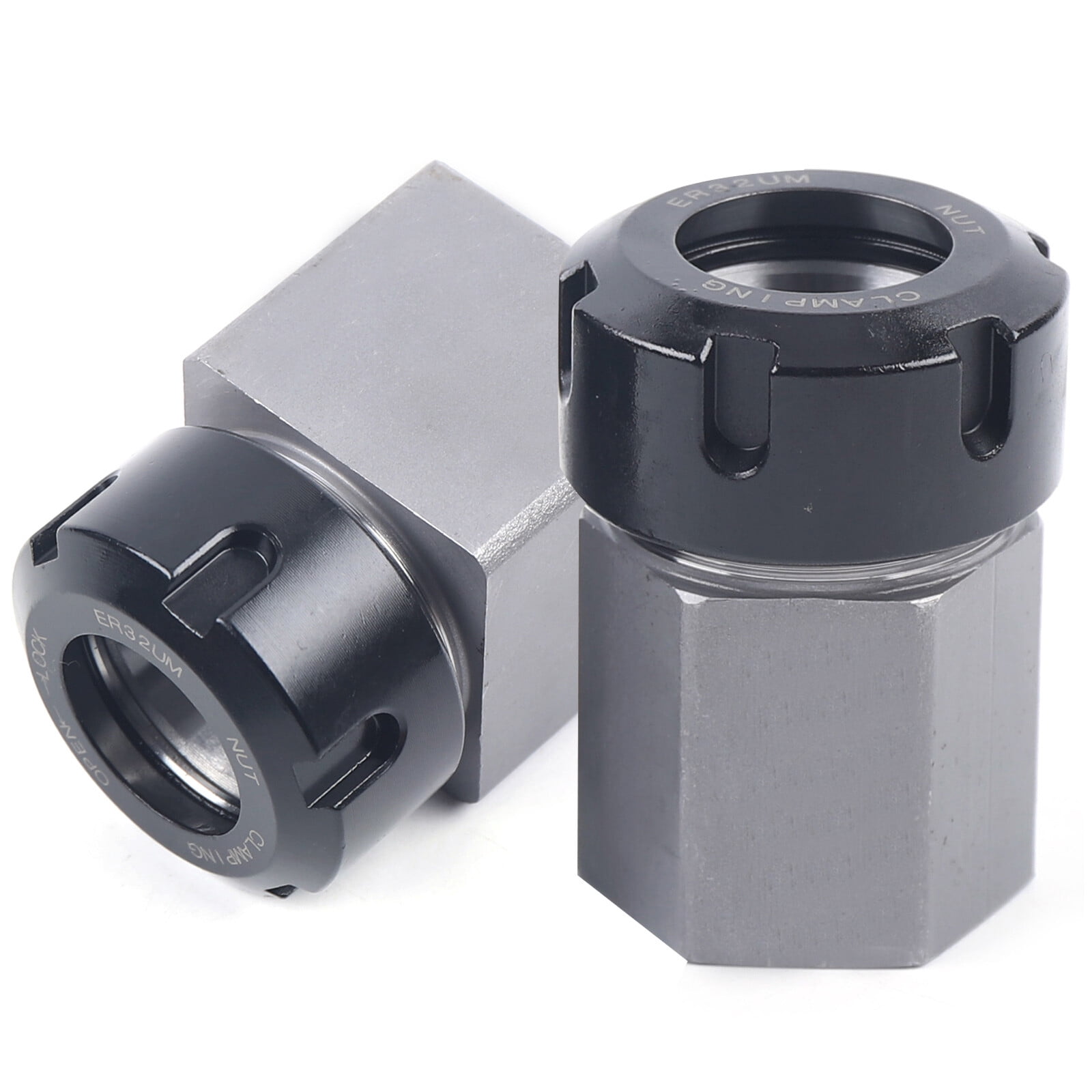 Small Spring Chuck ER-32 Hex+ Square Collet Block Spring Chuck Holder Silver Black for CNC ...
