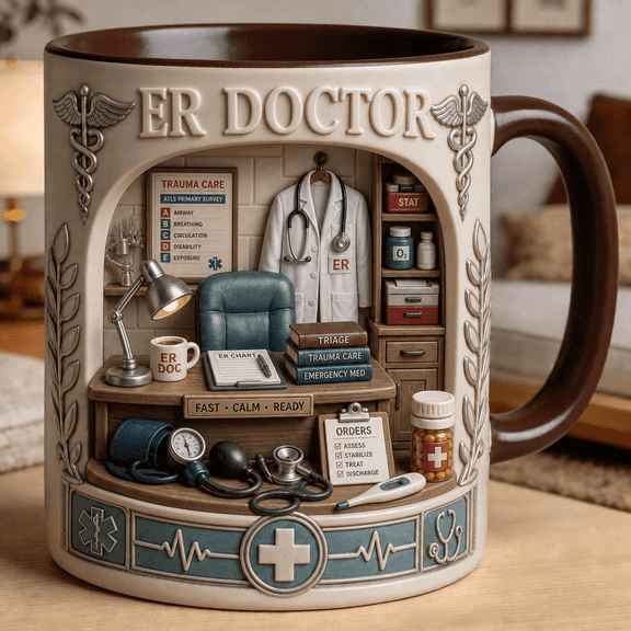 ER Doctor Mug Personalized Medical Office Gift for Physician Resident or Med School