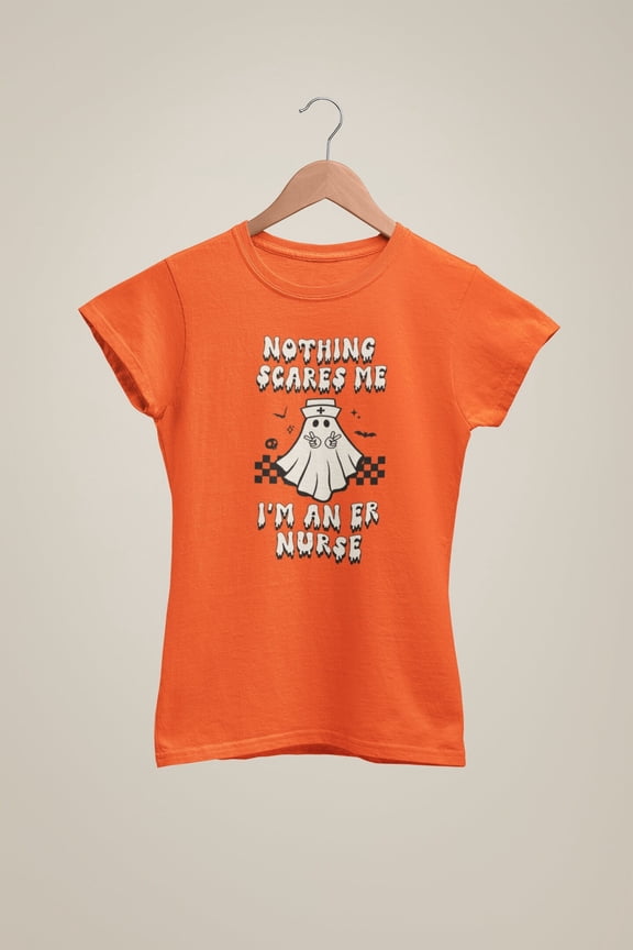 ER Nurse Halloween Shirt Certified Registered Nurse Aid Nursing Night Shift Retro Boo Funny Critical Care Gift for RN CCU Emergency Room