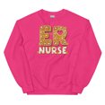 thumbnail image 1 of ER Nurse Sweater, Emergency Dept RN Sweatshirt, Nurse Sweater (Heliconia, S), 1 of 1