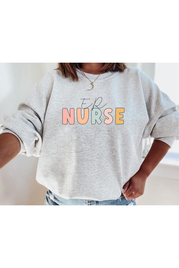 ER Nurse Sweatshirt, Emergency Room Nurse Gift, Nurse Gifts, ER Nurse Shirts, ER Nurse Shirt, Rn Sweatshirt, Womens Crewneck Sweatshirts SWEATSHIRT All Size S-5XL