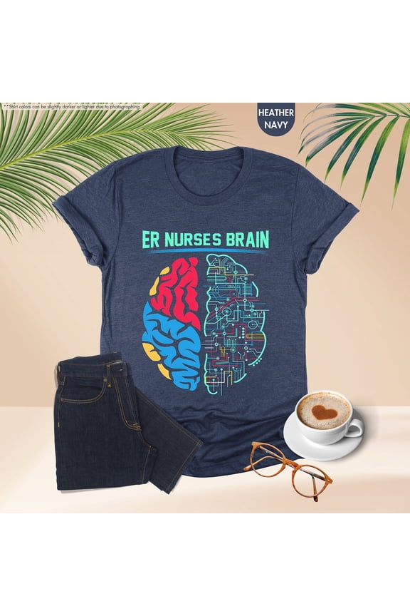 ER Nurses Brain Shirt, Emergency Department Nurse Shirt, Nurse Appreciation Shirt, Nurse, Emergency Nurse Shirt, Nurse Shirt All Size S-5Xl