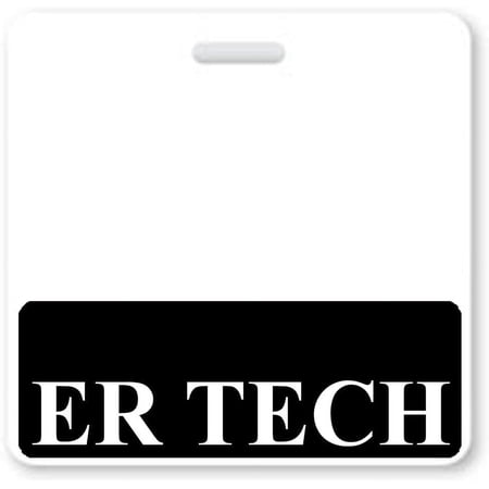ER TECH Horizontal Badge Buddy with Black Border by Specialist ID, Sold Individually