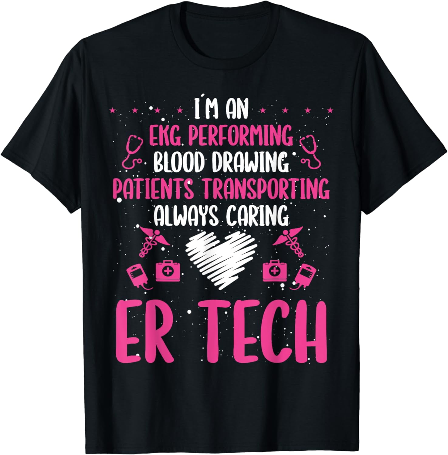 ER Tech Badge Buddy Emergency Room Technician Essentials TShirt