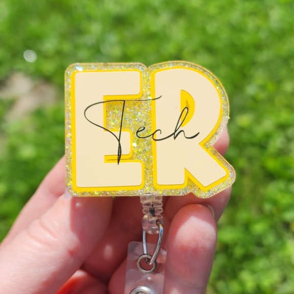 ER Tech Badge Reel: Interchangeable Emergency Room ID Holder